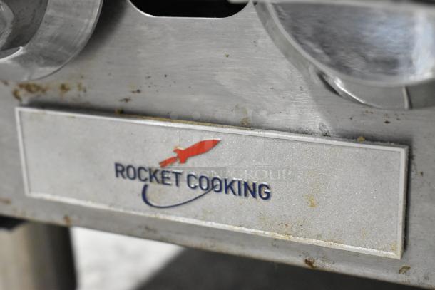 2022 Rocket Cooking stainless steel 2-burner range, natural gas, commercial countertop model, visible branding label.