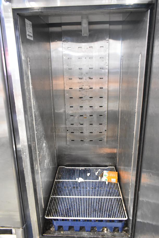2020 Padela PDB-1F-HC stainless steel single door reach-in freezer with poly-coated racks, commercial casters.