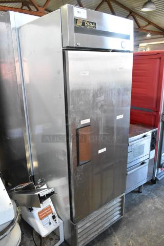 True T-23F Stainless Steel Commercial Single Door Reach In Freezer w/ Poly Coated Racks. 115 Volts, 1 Phase. - Item #1205121