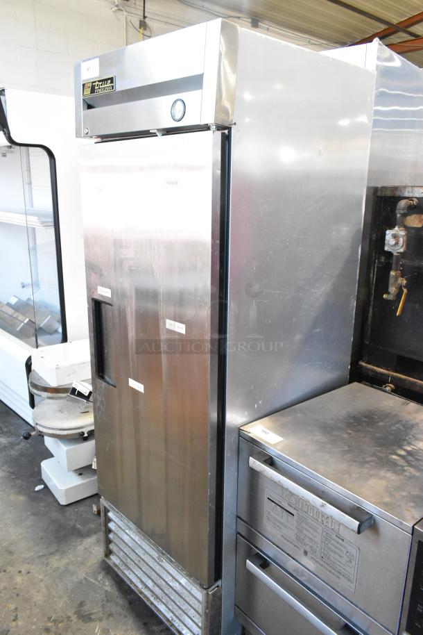 True T-23F Stainless Steel Commercial Freezer, single door, poly-coated racks, 115V, 1 Phase, durable, clean condition.