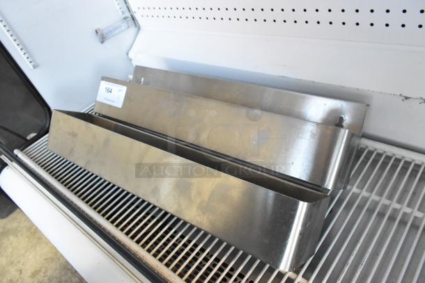 Stainless Steel 2 Well Speedwell in good condition, with slight wear. Item labeled "164." Ideal for efficient bar setup.