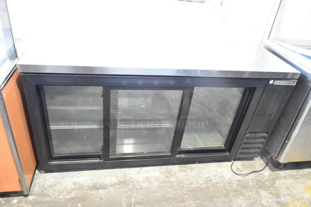 Beverage Air BB72HC-1-GS-B-27 3-door metal back bar cooler, glass doors, commercial use, 115V, 1 phase, excellent condition.