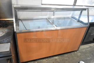Metal Commercial Ice Cream Dipping Cabinet w/ Ice Cream Tub Collars. 115 Volts, 1 Phase. - Item #1205131