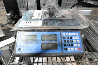 BRAND NEW AvaWeigh 334PCS60 60 lb. digital price computing scale, scratch and dent, with numeric keypad and dual displays.