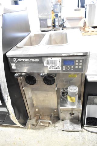 Stoelting SF121-38I2 Stainless Steel Commercial Countertop Air Cooled 2 Flavor w/ Twist Soft Serve Ice Cream Machine. 208-240 Volts, 1 Phase. - Item #1205149