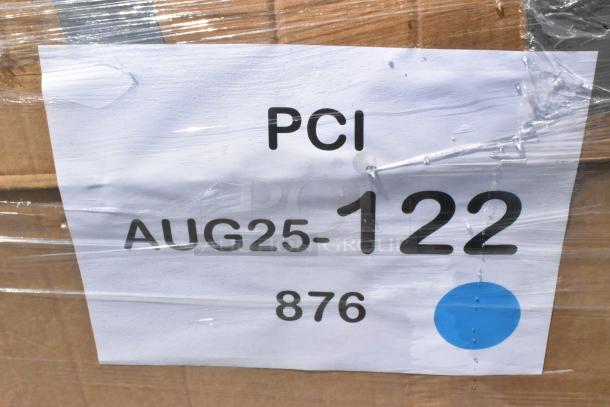 Label on wrapped package with "PCI AUG25-122 876" in bold text.