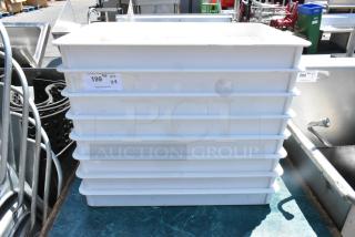 8 White Poly Dough Bins. 8 Times Your Bid! - Item #1205159