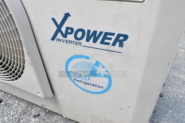 Carrier Xpower Air Conditioning Inverter, white, robust build, features "Xpower Inverter" and "Cold Refrigeration" labels.