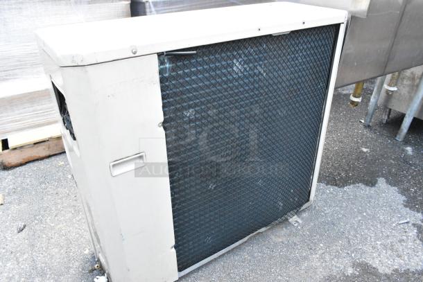 Carrier Xpower Air Conditioning Inverter, used condition, white casing, visible wear, suitable for energy-efficient cooling solutions.