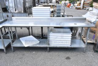 Stainless Steel Table w/ Metal Under Shelf and Dough Bins. - Item #1205178