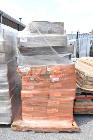 22 brand new scratch and dent items, including Metro CC8197A and 1830NC shelves, wrapped on pallets.