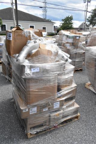 22 BRAND NEW SCRATCH AND DENT! Items Including Fryer Basket, Syrup Pump, Chair Mat, Glasses. See Description for More Details. 22 Times Your Bid! - Item #1205687