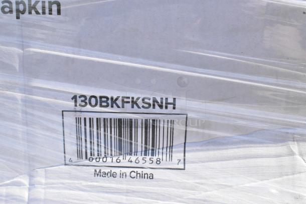 Barcode and code 130BKFKSNH on packaging labeled "Made in China." Auction of 43 scratch and dent items.