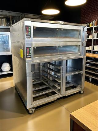 Outstanding Condition – Hobart HWD03D-4 Double Deck Electric Deck Oven w/ Stand – 208V – 10.7kW – Fully Tested & Working! - Item #1204780
