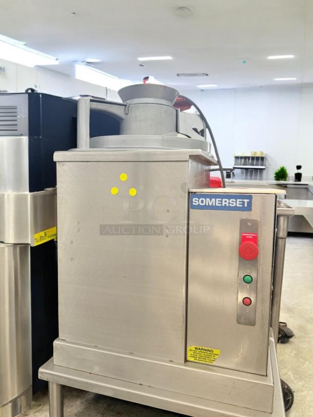 Somerset SDS-130 semi-automatic dough divider in excellent condition, stainless steel, 120V, fully tested and working, with control panel.
