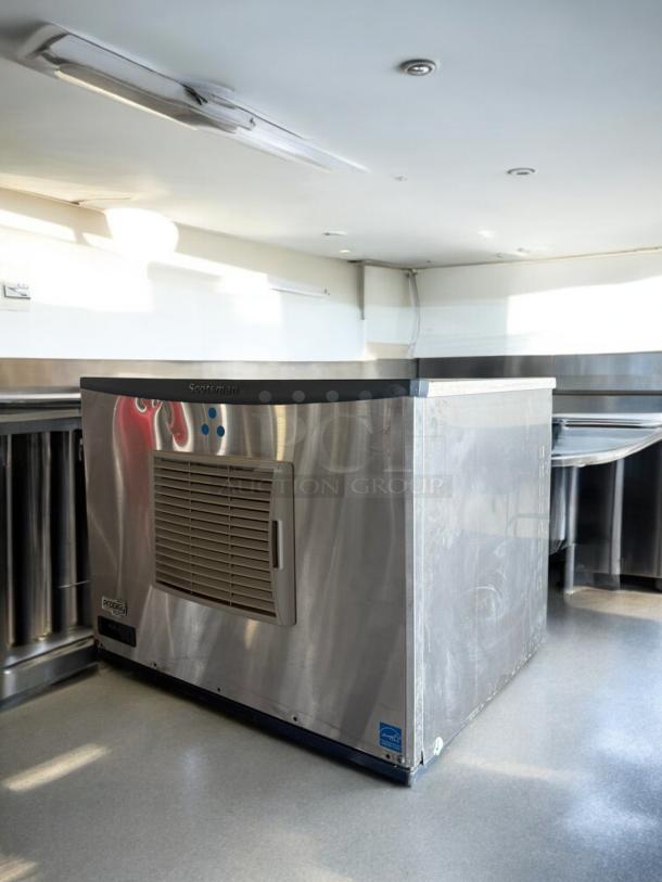 Scotsman C0530SA-1D Prodigy ice maker, air-cooled, excellent condition, 115V, fully tested, stainless steel exterior.
