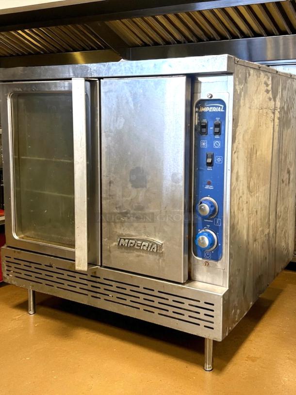 Imperial PCVG-1 Turbo-Flow gas convection oven, single deck, great condition, tested working, blue control panel.