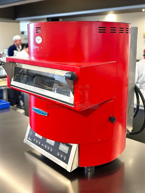 TurboChef FRE-9500-1 Fire red countertop pizza oven, tested and working. Features 1 deck, digital controls, 208/240V.