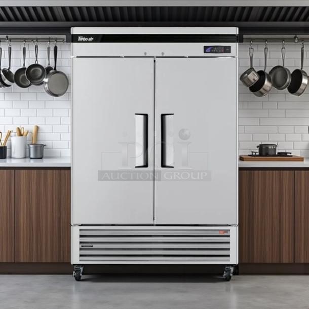Turbo Air MSR-49NM 49cf commercial refrigerator, 2 solid doors, excellent condition, tested and working.
