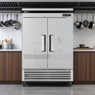 Awesome Condition - Turbo Air MSR-49NM 49cf Commercial Reach-In Refrigerator With 2 Solid Doors - Tested & Working - Item #1204842