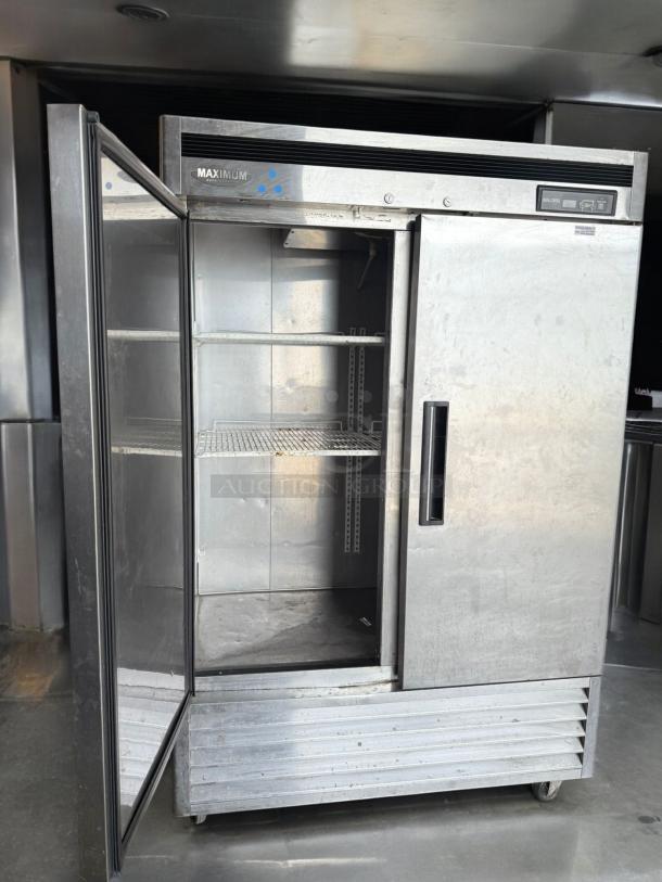 Turbo Air MSR-49NM double door commercial refrigerator in excellent condition, 115V, fully tested and working.