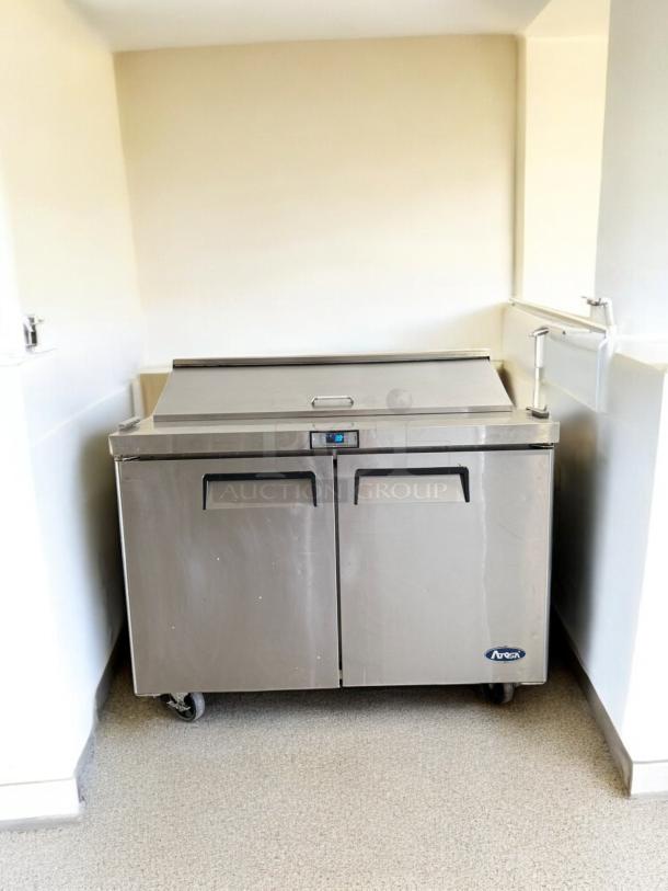 Turbo Air MSR-49NM prep table refrigerator, excellent condition, stainless steel, 115V, fully tested and working.