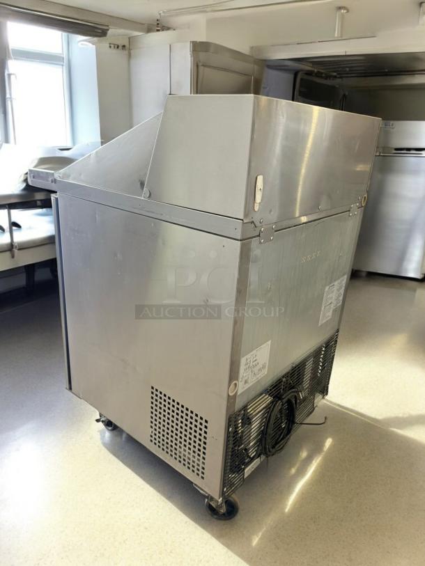 Turbo Air MST-28-12-N Sandwich/Salad Prep Table in excellent condition, stainless steel, 115V, tested and working.