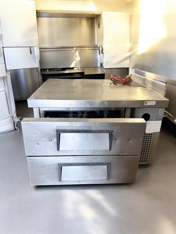 Randell 2-Drawer Refrigerated Chef Base, excellent condition, fully tested, 115V, stainless steel, ideal for chefs.