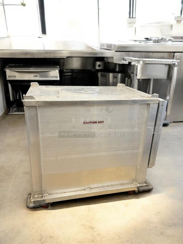 Winholt NHPL-1836 mobile heated proofing cabinet, excellent condition, 120V, fully tested, "Caution Hot" label visible.