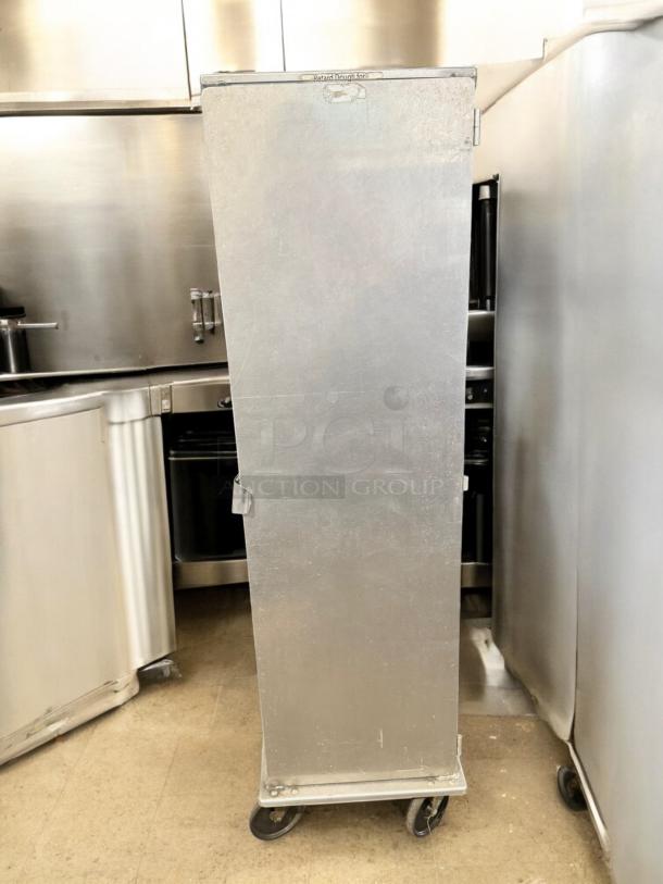 Lockwood CA60-RR25-C full height enclosed pan rack in excellent condition, NSF certified, fully tested, on caster wheels.