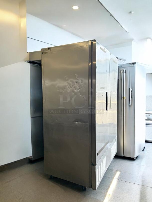 Delfield VRR2-S two-door commercial refrigerator, 115V, stainless steel, excellent condition, fully tested and working.