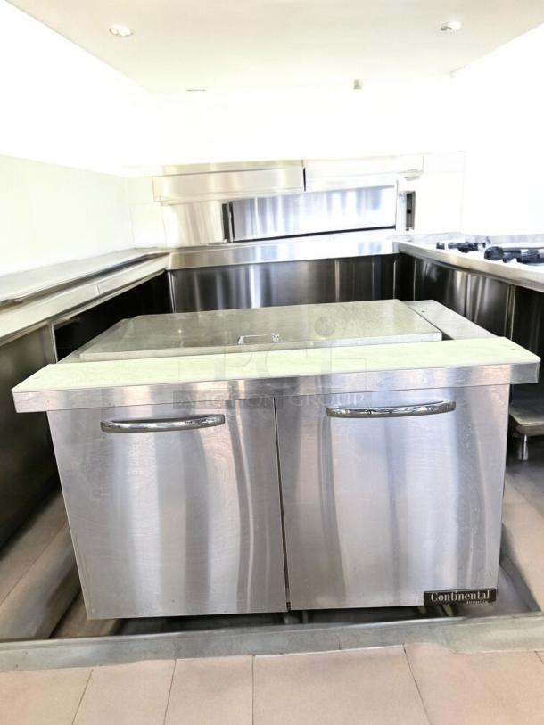 Continental SW48BN18M 48" undercounter refrigerator, stainless steel, excellent condition, 115V, fully tested.