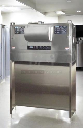 Giles FSH-6 stand mount hood in excellent condition, 208-240V. Features stainless steel finish, control panel, fully tested.