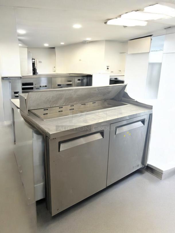 Continental 2-Door Salad/Sandwich Prep Refrigerator, excellent condition, stainless steel, 120V, fully tested and working.