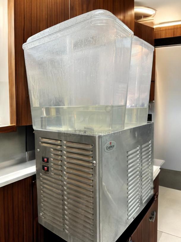 Crathco D25-3 Classic Bubbler refrigerated beverage dispenser in excellent condition, 115V, stainless steel, fully tested.