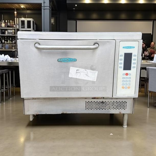 TurboChef I3-TC high-speed countertop microwave convection oven in excellent condition with control panel, tested and working.