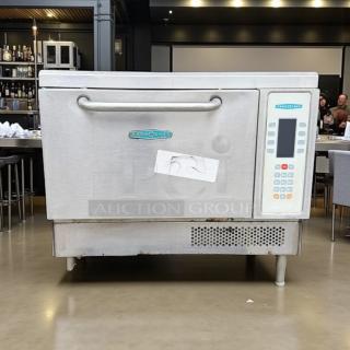 TurboChef I3-TC high-speed countertop microwave convection oven in excellent condition with control panel, tested and working.