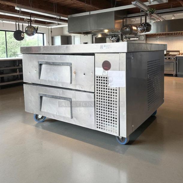 True TRCB-36-HC 36" Low Boy Chef Base Cooler with 2 drawers. Great condition, fully tested, stainless steel exterior.