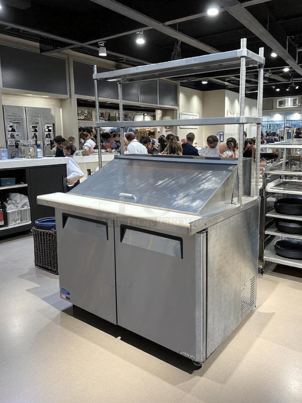 Turbo Air MST-48-N sandwich/salad prep table, 48in, great condition, fully tested, stainless steel, storage doors.
