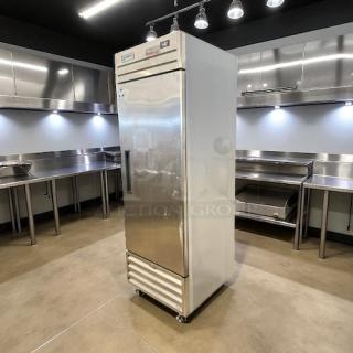 Economy Series EF1A-FS reach-in freezer, stainless steel, single door, tested and working, excellent condition.