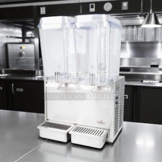 Great Condition - Crathco D25-4 Refrigerated Drink Dispenser w/ (2) 5 gal Bowls, Pre Mix, 115v - Fully Tested & Working! - Item #1204921