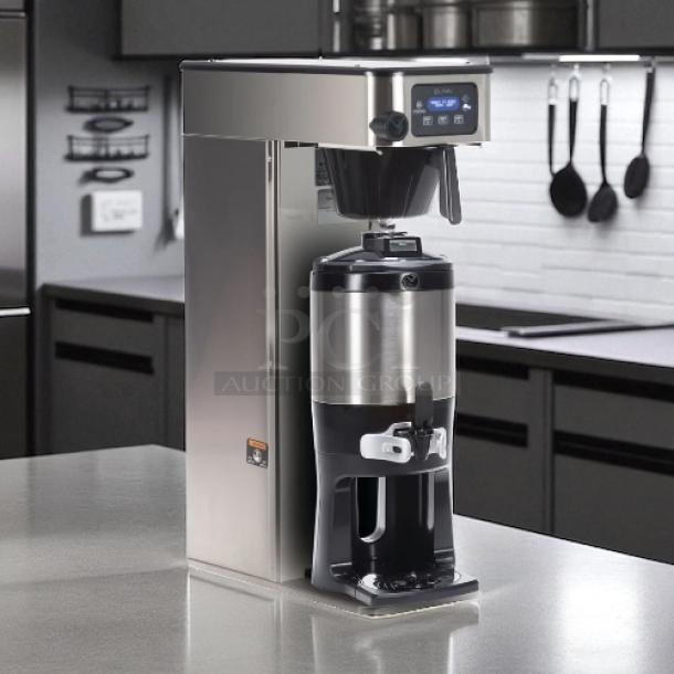 BUNN 36600.0005 ICB-DV Infusion Series Automatic Coffee Brewer, stainless steel, tested and working condition, counter placement.