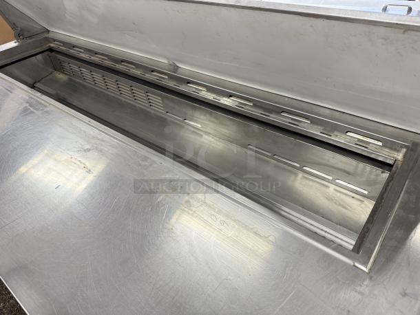 Everest Refrigeration EPBNR3 prep table, stainless steel, excellent condition, refrigerated base, 71 1/8" width.