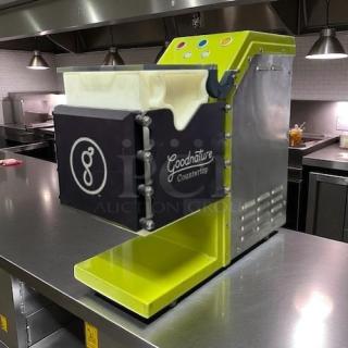 Goodnature CT-7 commercial cold press juicer, used in Jamba Juice, 115V, fully tested, bright green and stainless steel.