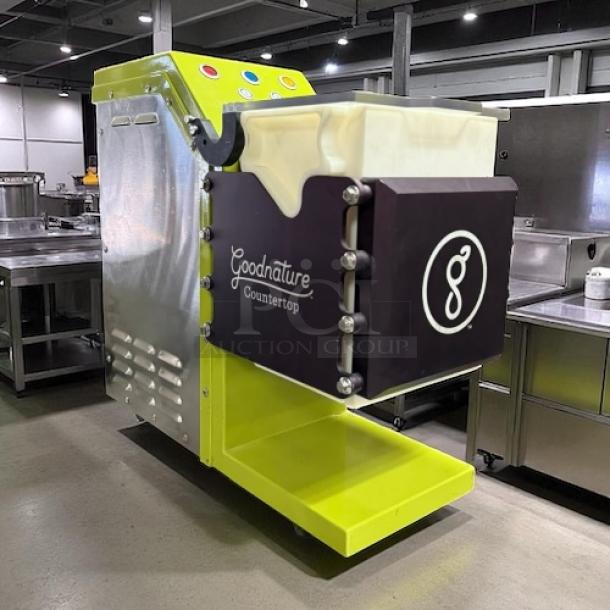 Goodnature CT-7 commercial cold press juicer, used, fully tested, 115V, logo visible, in good condition.