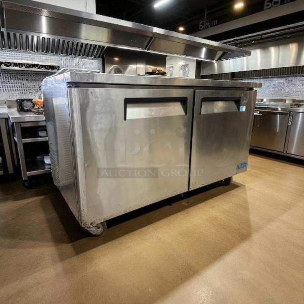 Turbo Air MUR-60 undercounter refrigerator, 60-inch stainless steel, excellent condition, fully tested and working.