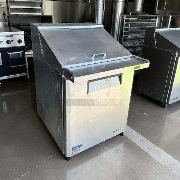 Turbo Air MST-28-N M3 Series 28" 1-door stainless steel refrigerated sandwich prep table in great condition, fully tested.