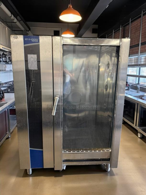 Electrolux Professional AOS202GTP1 electric combi oven in stainless steel, tested & working, featuring air-o-steam technology.