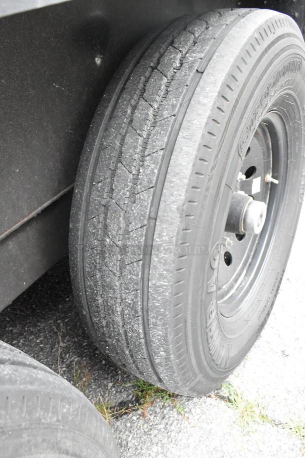 2020 Southern Dimensions Group trailer tire, showcasing tread and sidewall condition, GVWR 6,350 KG / 14,000 LB.
