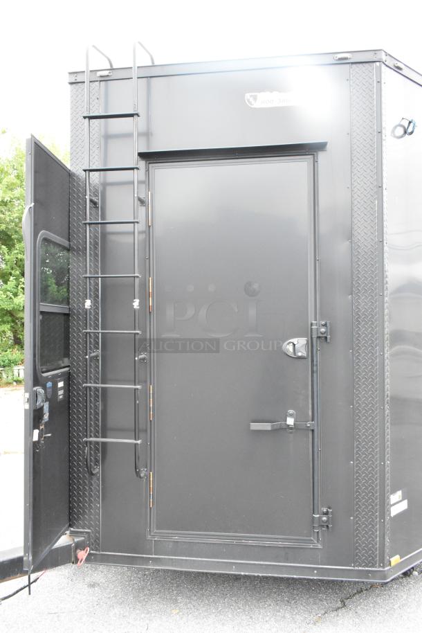 2020 Southern Dimensions Group trailer with ladder, door, and GVWR 6,350 KG/14,000 LB. Clear title included.